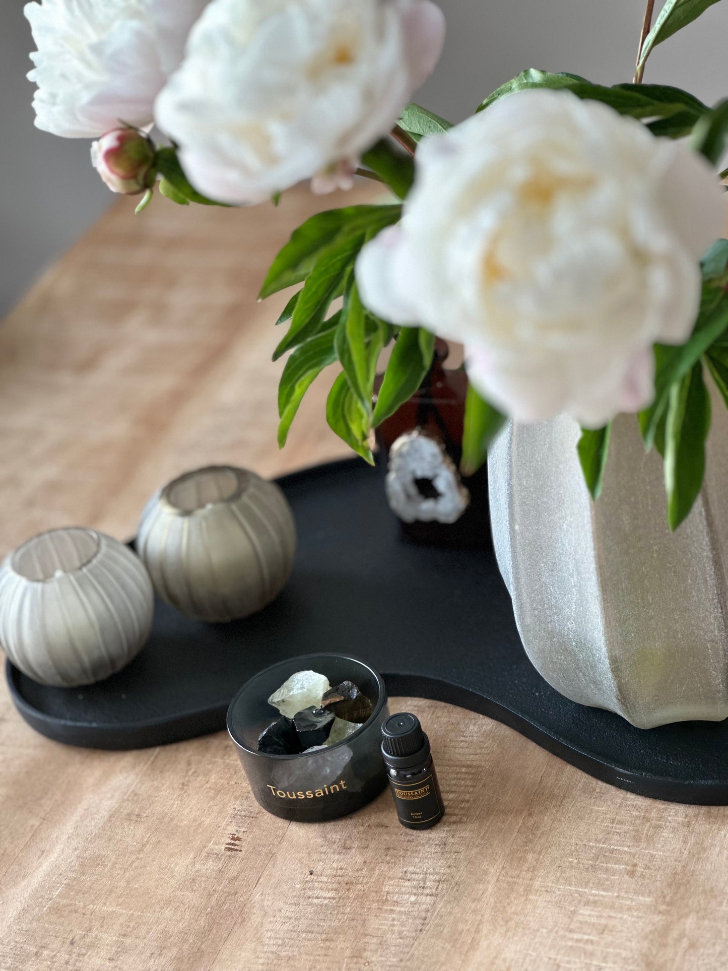 Giftset geurkristallen met etherische olie Grey Fresh | Toussaint Interieur