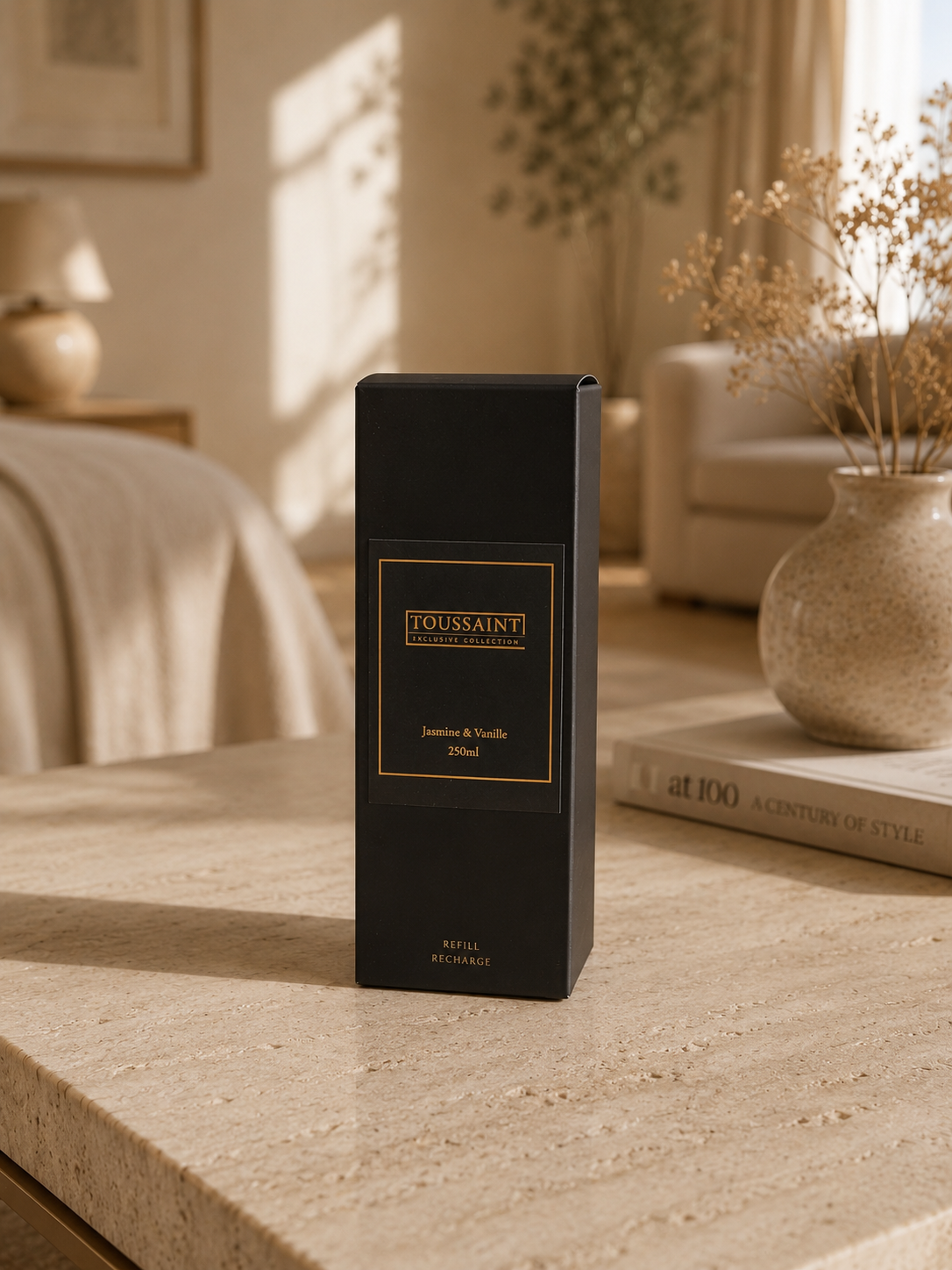 ✅ Duurzame keuze – Luxe geurstokjes navulling Jasmijn–Vanille (250 ml)

Geniet nóg langer van jouw favoriete geur met deze exclusieve navulling in de nieuwe geur Jasmijn–Vanille. Speciaal ontwikkeld om je Toussaint Interieur geurstokjes moeiteloos bij te vullen, terwijl je dezelfde luxe geurbeleving behoudt.

De verfijnde combinatie van bloemige jasmijn en romige vanille creëert een warme, zachte en elegante sfeer in huis. Een tijdloze geur die rust brengt en je interieur een subtiele, high-end uitstraling 