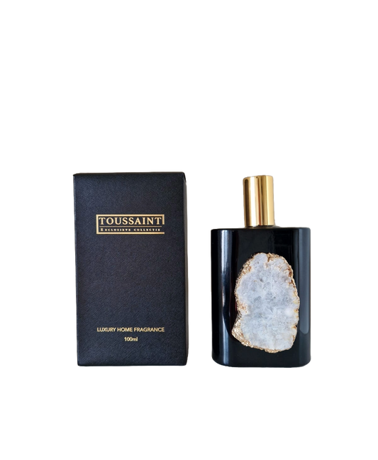 Interieurparfum Met Bergkristal Tresor in Love 100 ML - huiskamer parfum / roomspray. Edelsteen | Toussaint Interieur. Amber roomspray. Huiskamerparfum Amber