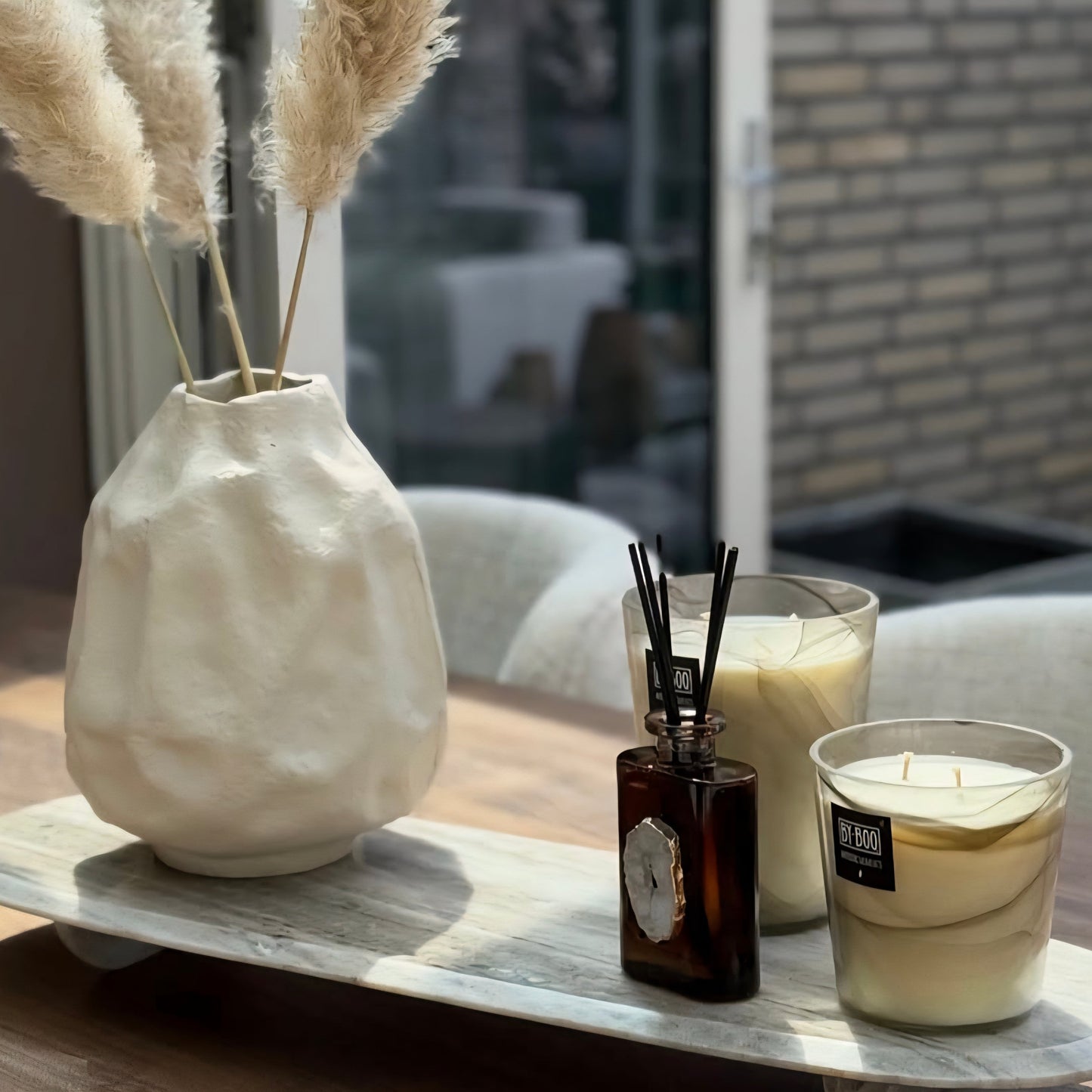 Luxe geurstokjes met bergkristal Amber 200ML | Toussaint Interieur . edelsteen. Geuren. Luxe geuren