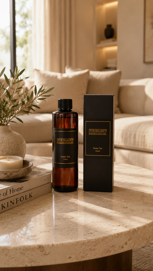 Navulling Geurstokjes Green Tea 250ML | Toussaint Interieur
Navulling geurstokjes – Green Tea

Met deze 250 ml navulling geurstokjes geniet je extra lang van jouw favoriete Toussaint Interieur geurverspreider. De navulling wordt geleverd met nieuwe geurstokjes voor een optimale geurbeleving.

De Green Tea geur is fris, licht zoet en ontspannend. Perfect om rust, balans en een frisse sfeer in huis te creëren. Hoe meer geurstokjes je gebruikt, hoe sterker de geur zich verspreidt.

Geurnoten
Groene thee • Berg