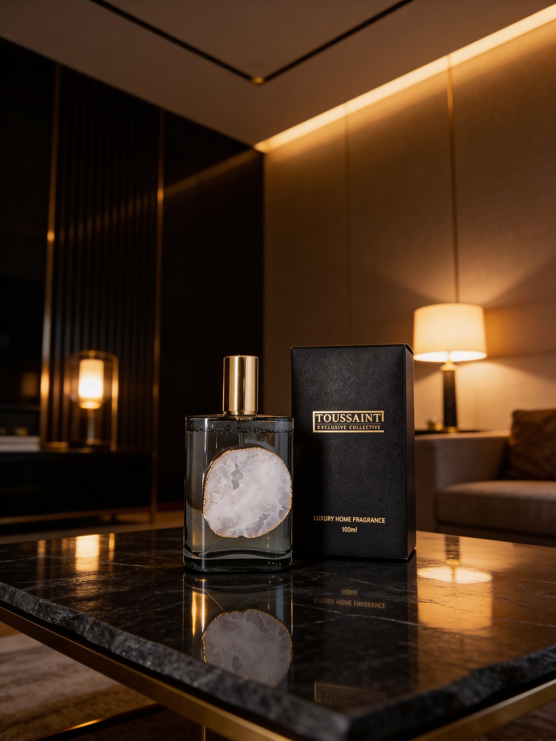  Verrijkt met echte bergkristal
✔︎ Langdurige geurbeleving&nbsp;
✔︎ Perfect als geschenk of luxe interieuraccessoire

Breng sereniteit en verfijning in huis met Toussaint Interieur Exclusieve Green Tea Parfum. Geniet van een lichte, frisse en harmonieuze geur die een gevoel van rust en innerlijke balans brengt. Deze exclusieve interieurparfum combineert frisse topnoten met een subtiel bloemig hart en een zachte, warme basis voor een tijdloze geurbeleving.

De sprankelende topnoten van groene thee en bergamo