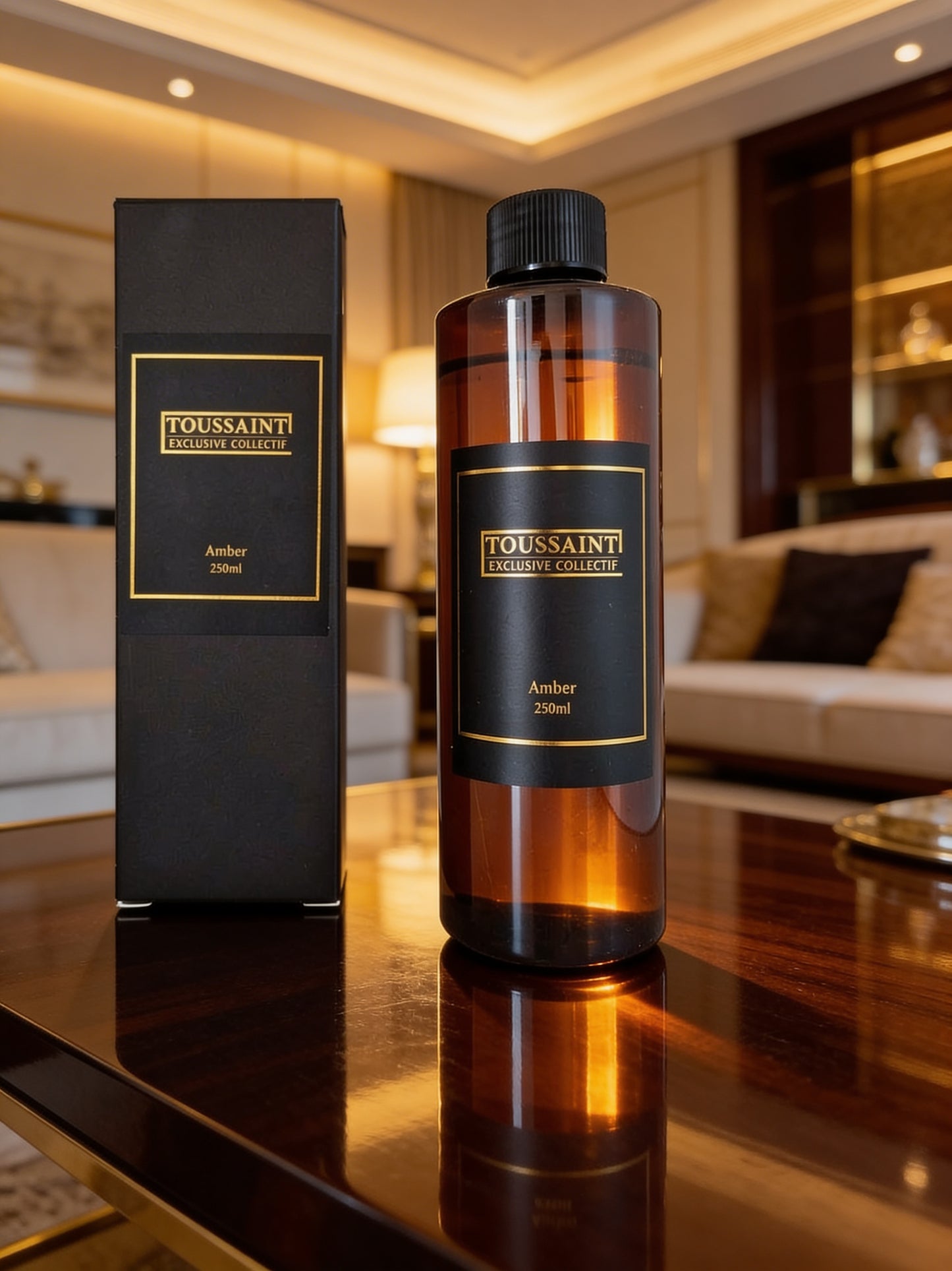 ✅&nbsp;Duurzame keuze&nbsp;– Luxe&nbsp;geurstokjes navulling Amber

Met deze 250 ml navulling geurstokjes geniet je langer van jouw favoriete Toussaint Interieur geurverspreider. De navulling wordt geleverd met nieuwe geurstokjes voor een optimale geurverspreiding.

De Amber geur is warm, luxe en ontspannend. Deze interieurgeur zorgt voor een rustige, warme sfeer in huis en geeft een gevoel van comfort en balans. Hoe meer geurstokjes je gebruikt, hoe sterker de geur zich verspreidt.

Geurnoten
Bergamot • Ja