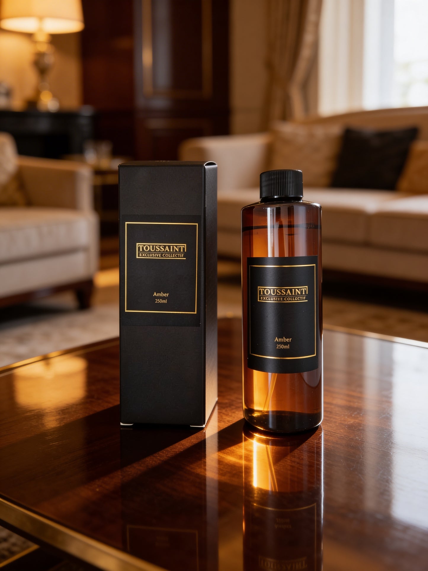 ✅&nbsp;Duurzame keuze&nbsp;– Luxe&nbsp;geurstokjes navulling Amber

Met deze 250 ml navulling geurstokjes geniet je langer van jouw favoriete Toussaint Interieur geurverspreider. De navulling wordt geleverd met nieuwe geurstokjes voor een optimale geurverspreiding.

De Amber geur is warm, luxe en ontspannend. Deze interieurgeur zorgt voor een rustige, warme sfeer in huis en geeft een gevoel van comfort en balans. Hoe meer geurstokjes je gebruikt, hoe sterker de geur zich verspreidt.

Geurnoten
Bergamot • Ja